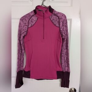 Ivivva Pink and Purple Quarter-Zip Athletic Top Size 12